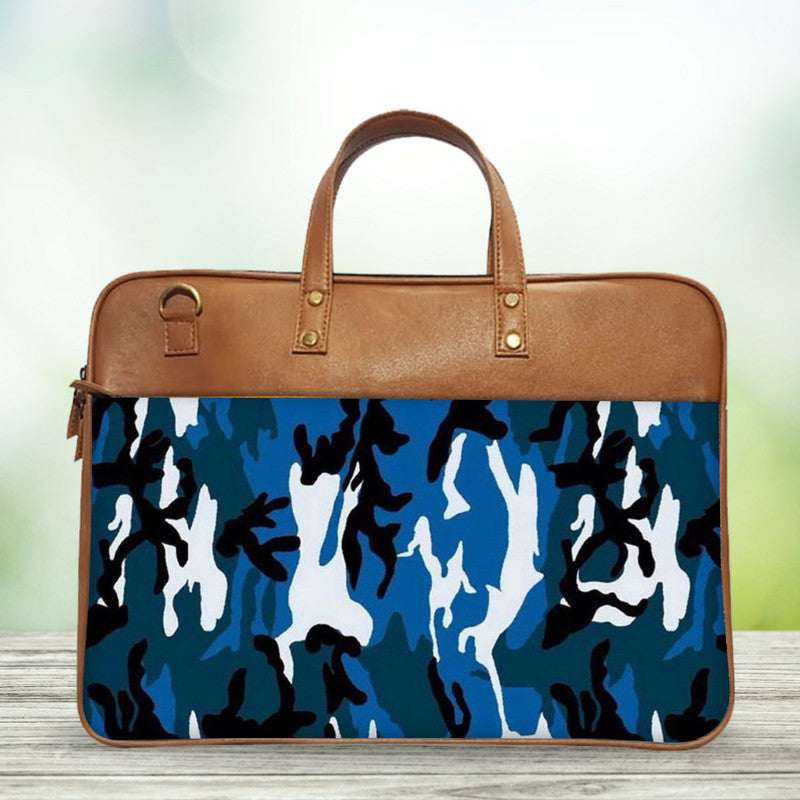 Dark Blue Camo Classic Laptop Bag Main image