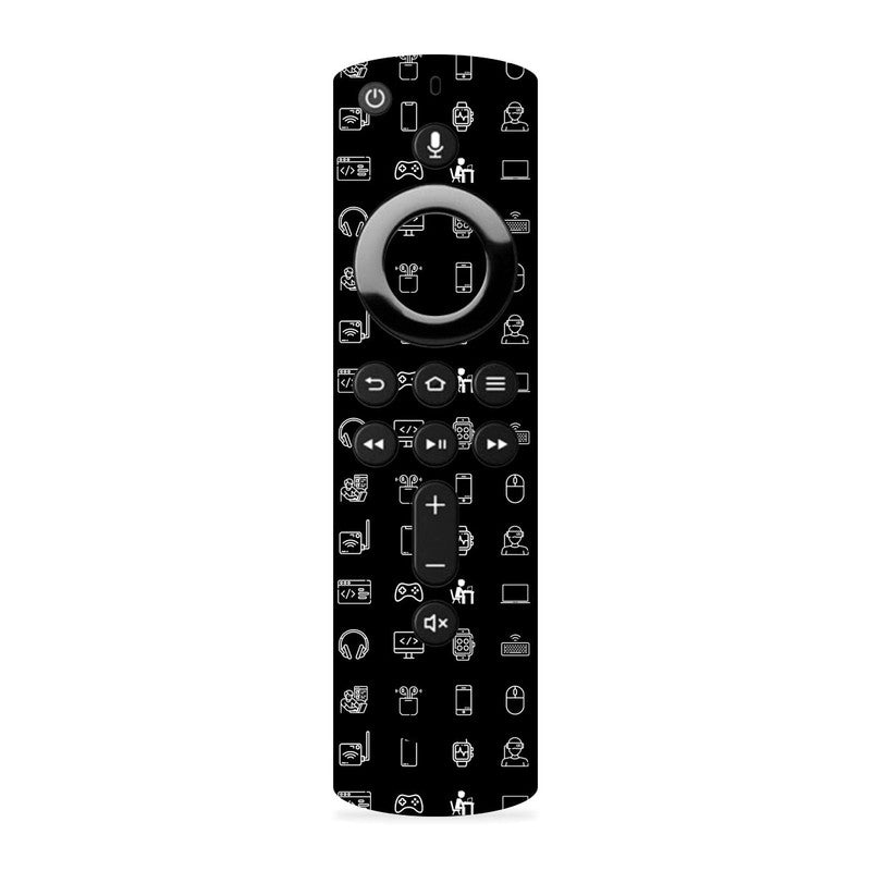 Tech Icons Black Fire TV Stick Remote Skin Main image