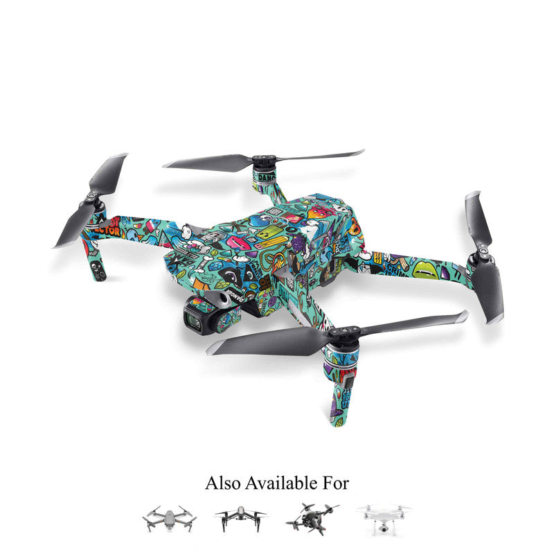 Blue Abstract Drone Skin Main image