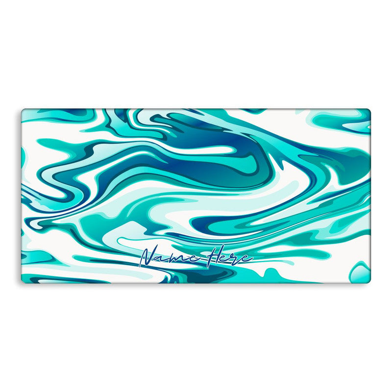 Green Coral Custom Name TechMat - Extra Large Mouse Pad