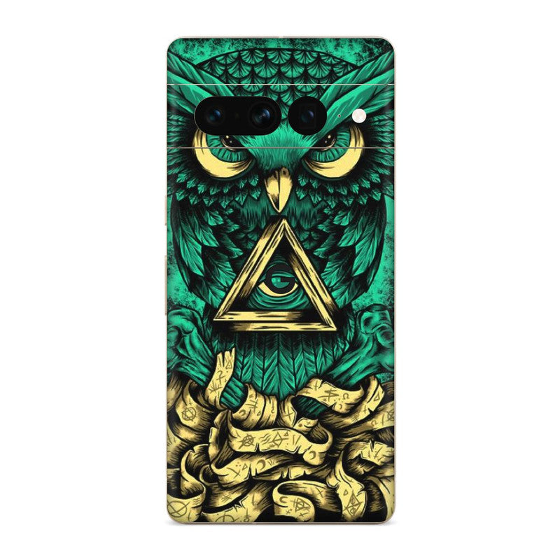 Green Owl Google Pixel Skin Main image
