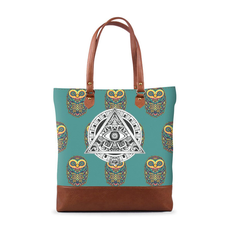 Illuminati Owl 1 Tall Tote Bag Main image