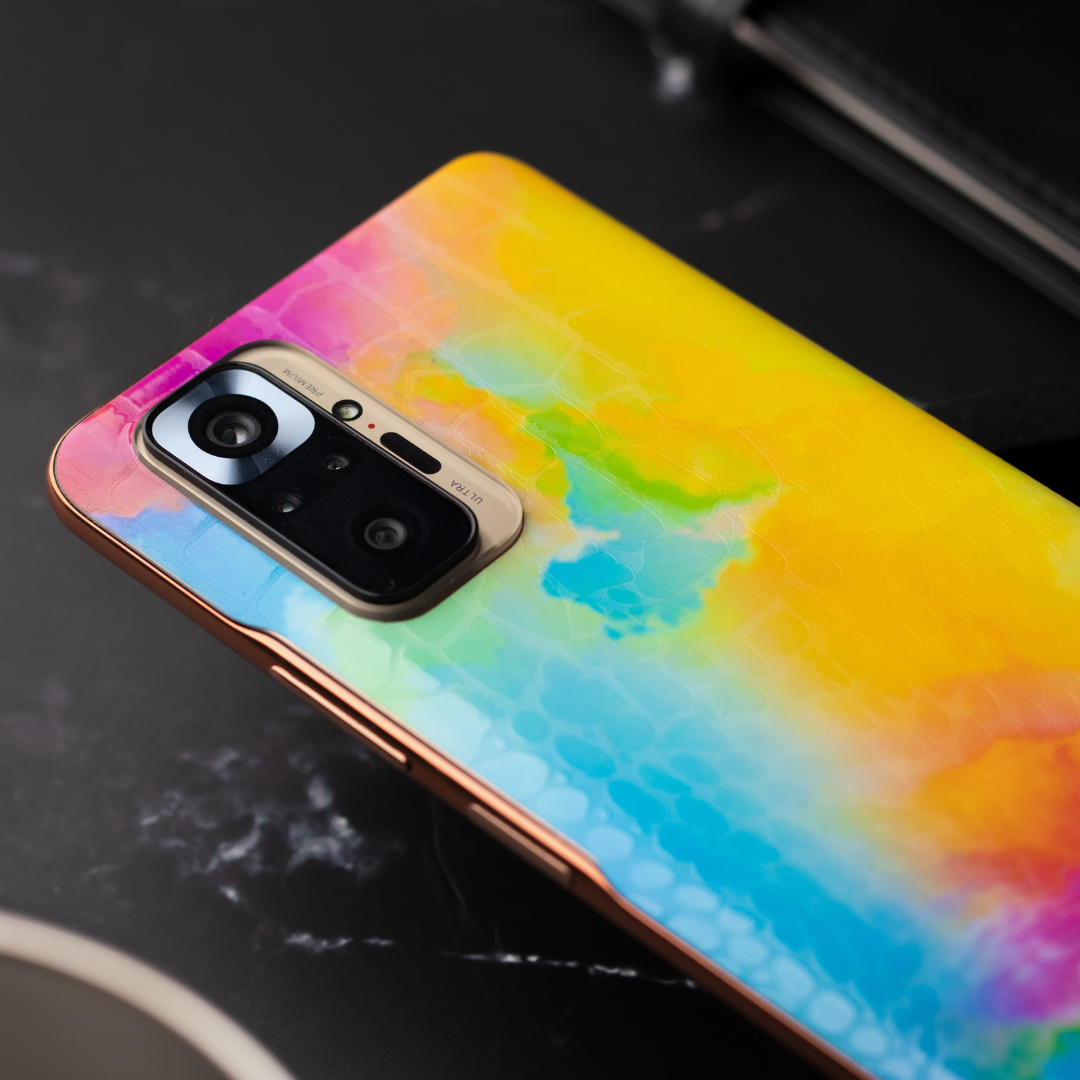 Leather textured mobie skins, mobile wraps & mobile covers India Main image