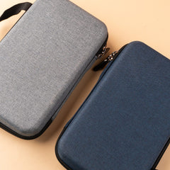 Pack Of 2 - Denim Organizer Large Case for Electronics Accessories - Charger/Hard Drive/USB Cables/Power Bank/Earphones & More