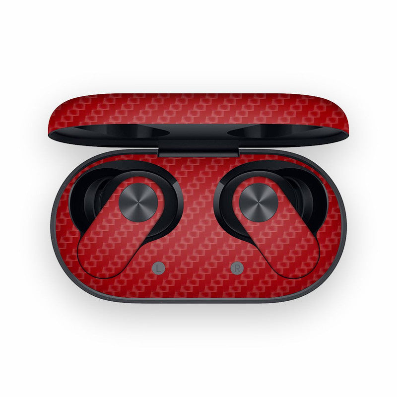 Red Carbon OnePlus Nord Buds 2 Skin Main image