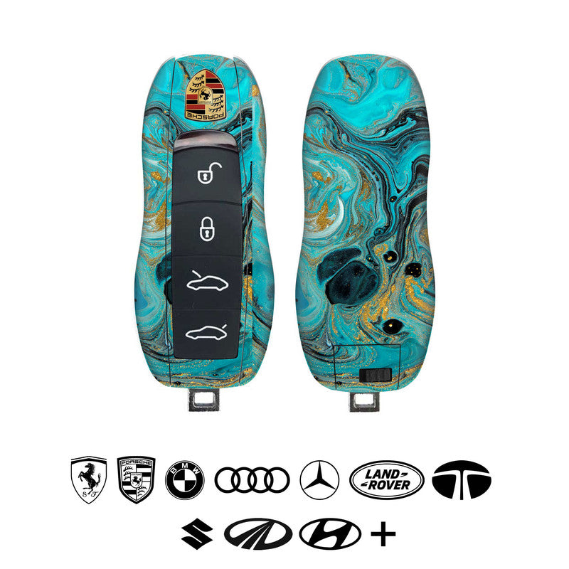 blue-gold-car-key-skins Main image