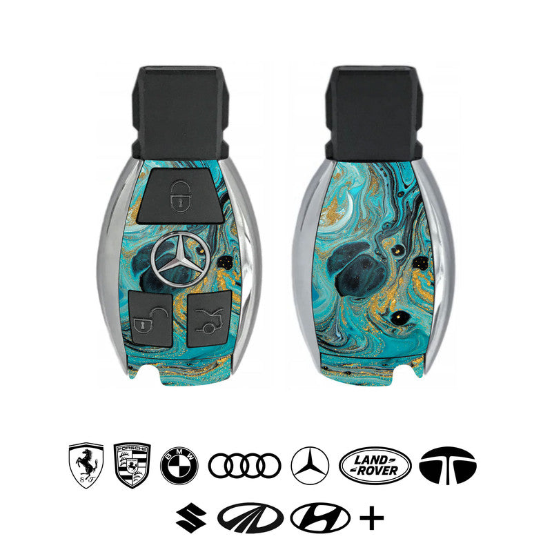 Blue Gold Car Key Skins Secondary image