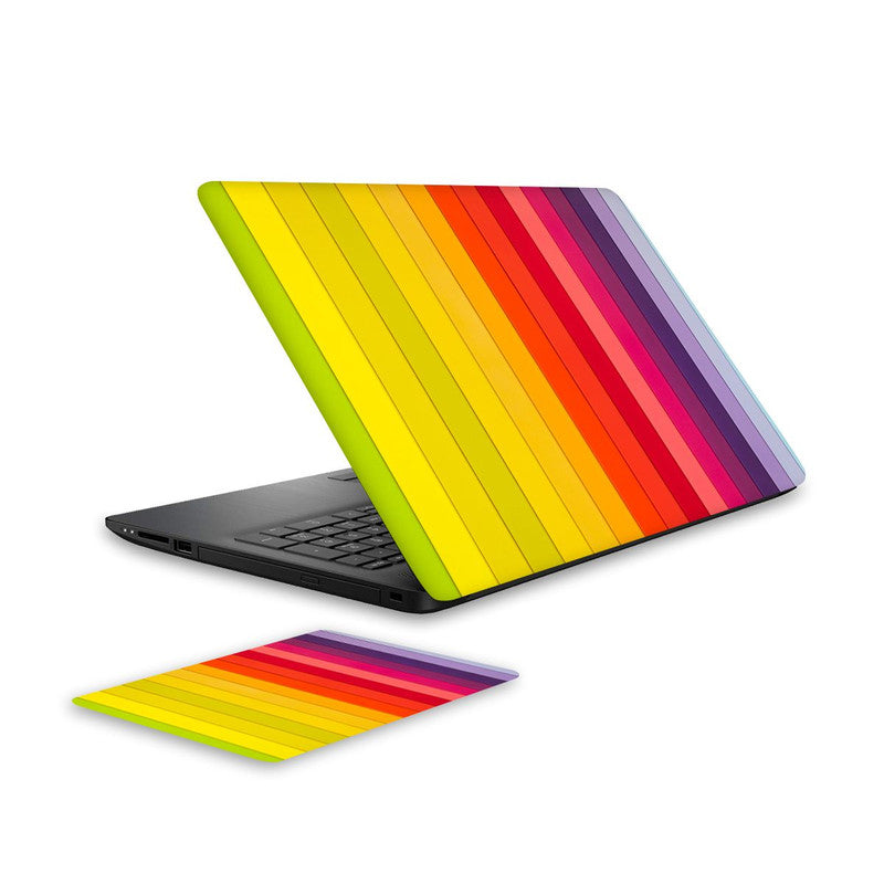 colour-stripes-laptop-skin-and-mouse-pad-combo WrapCart India