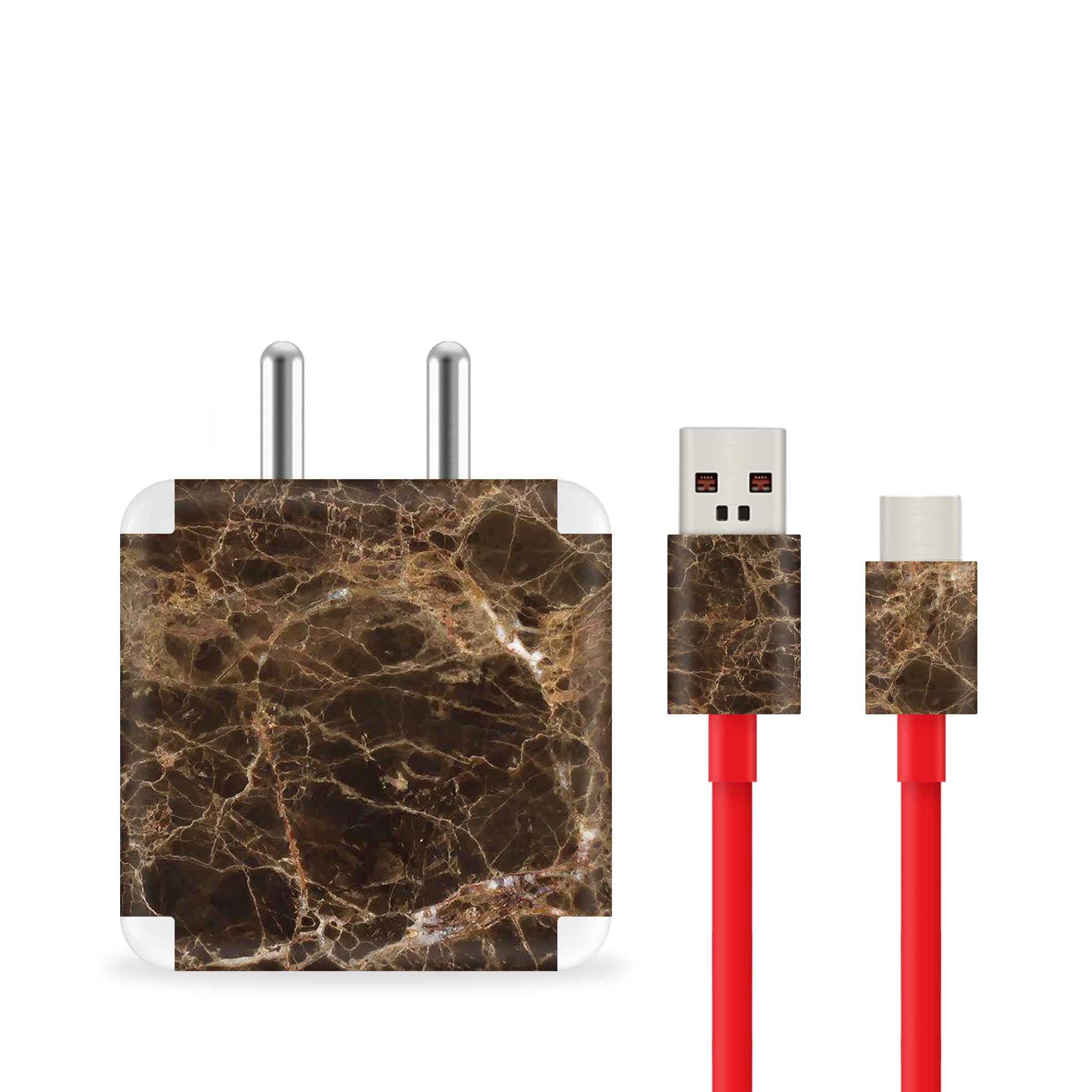 Brown Marble Charger Skin Secondary image