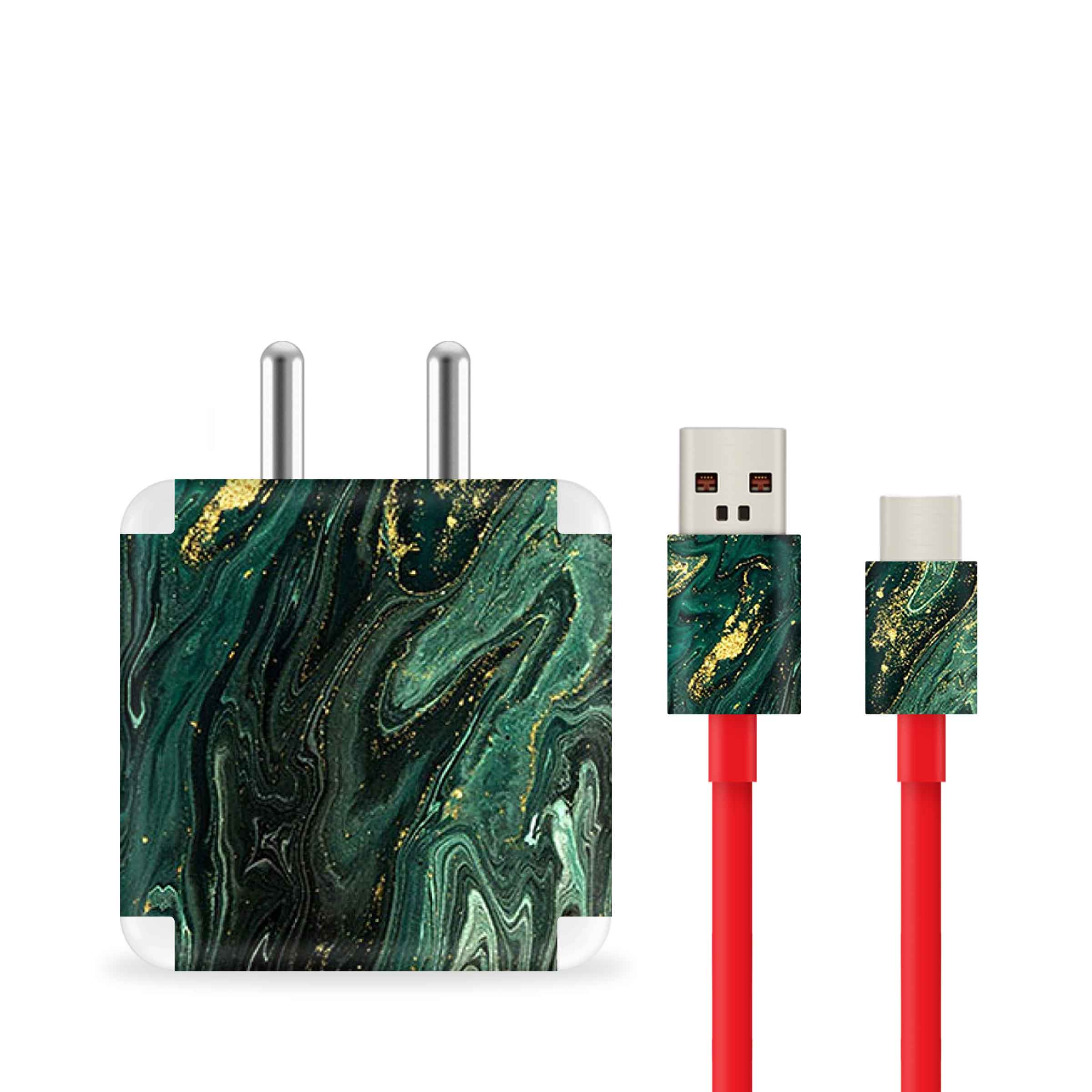 Green Marble Charger Skin Secondary image