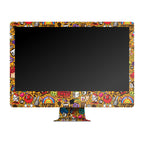 Olive Yellow Abstract Apple iMac Skin