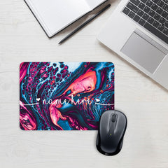 Liquid Psychedelic Mouse Pad - Custom Name