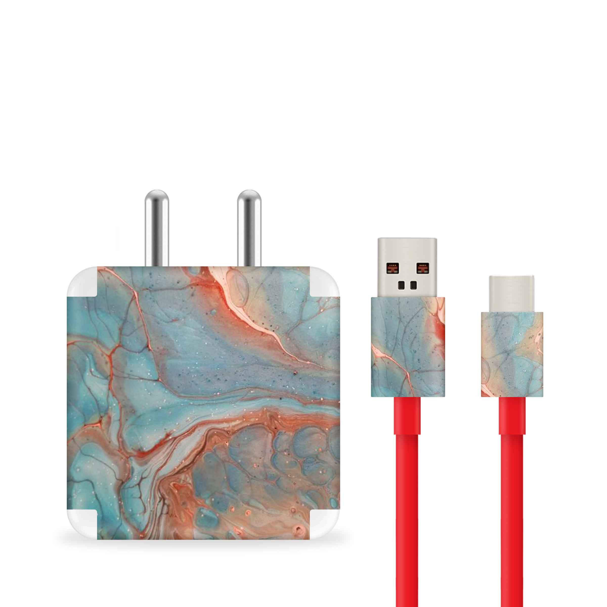 Peach Marble Charger Skin Secondary image