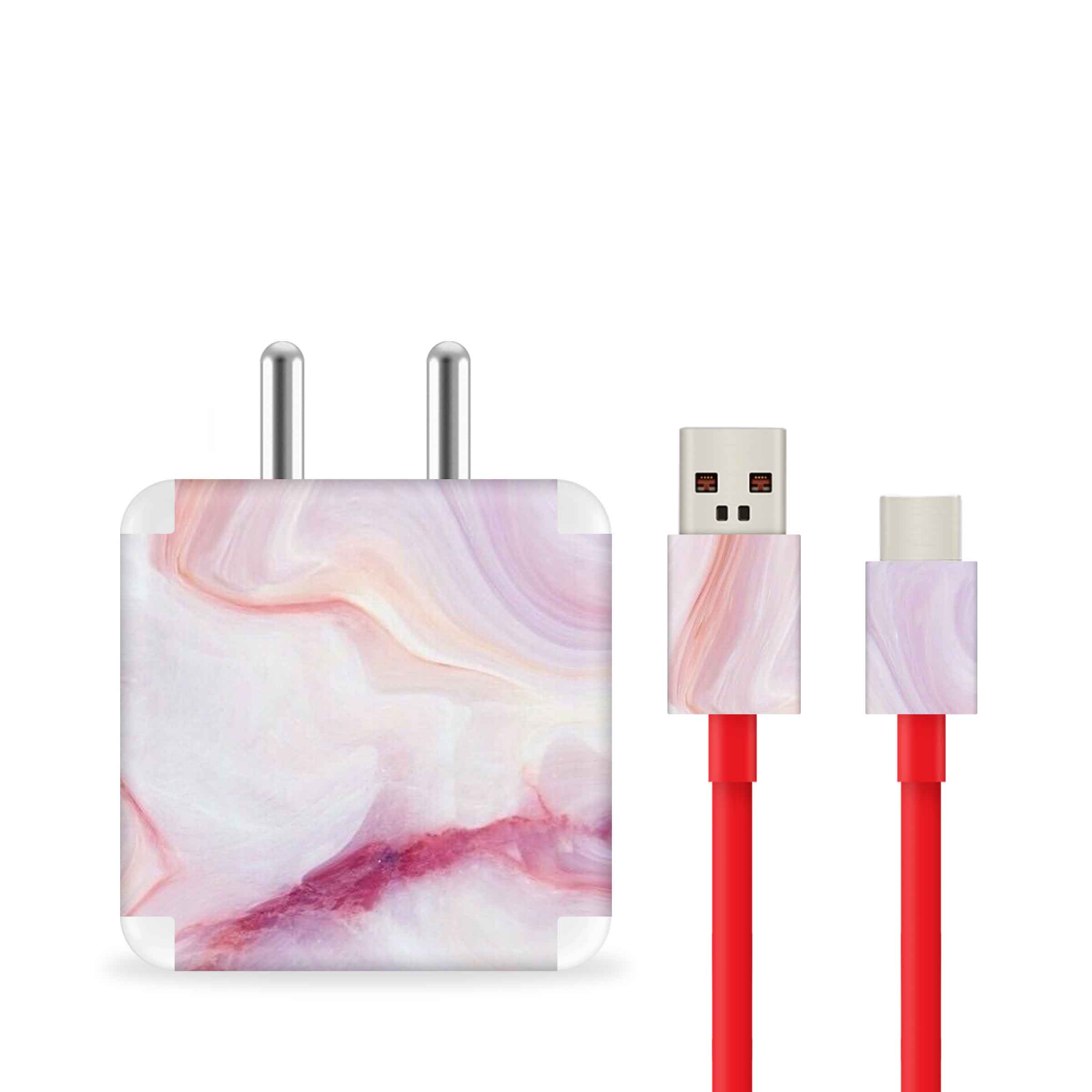 Pink Marble 2 Charger Skin Secondary image