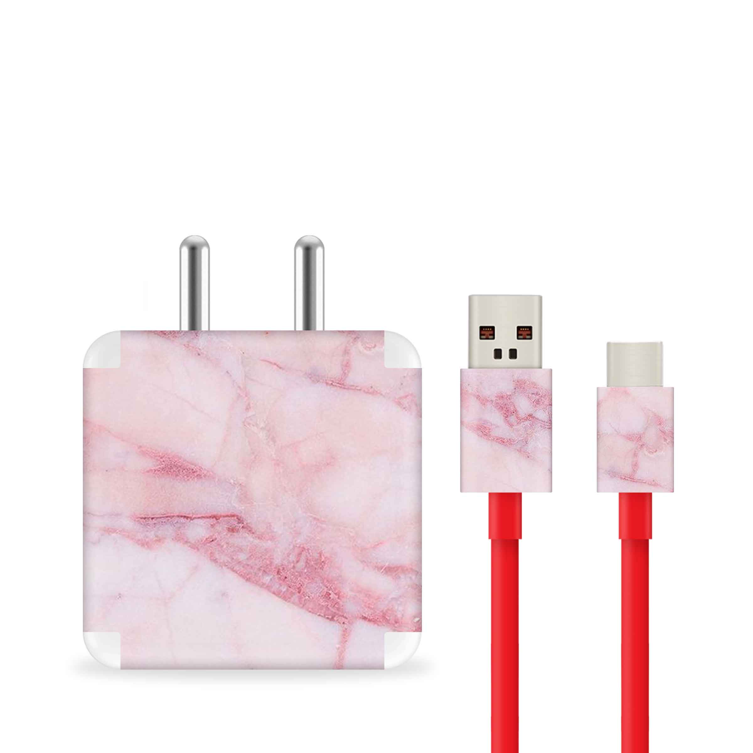 Pink Marble Charger Skin Secondary image
