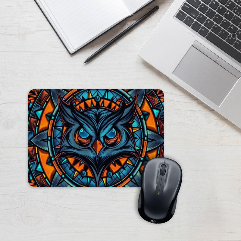 Mighty Owl Orange Mouse Pad Secondary image