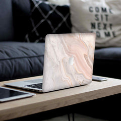MacBook Classic Peach Marble Laptop Skin