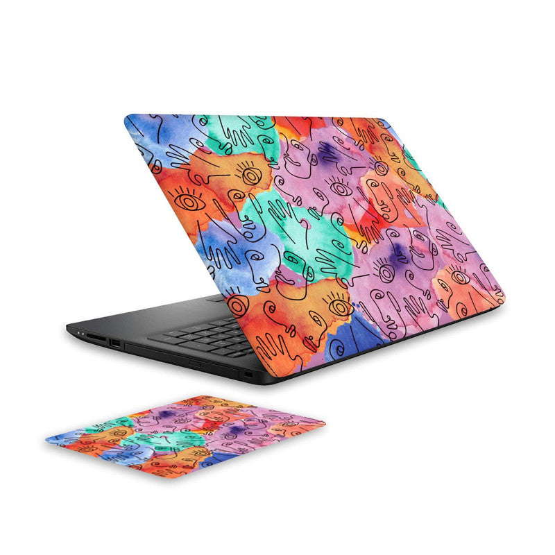 elegant-lines-laptop-skin-and-mouse-pad-combo WrapCart India Main image