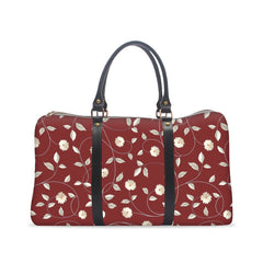 Maroon Floral Duffle Bag