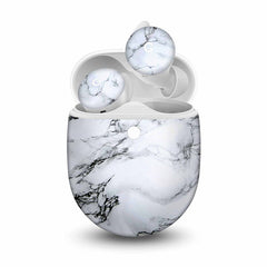 White Marble Skin For Pixel Buds A-Series 