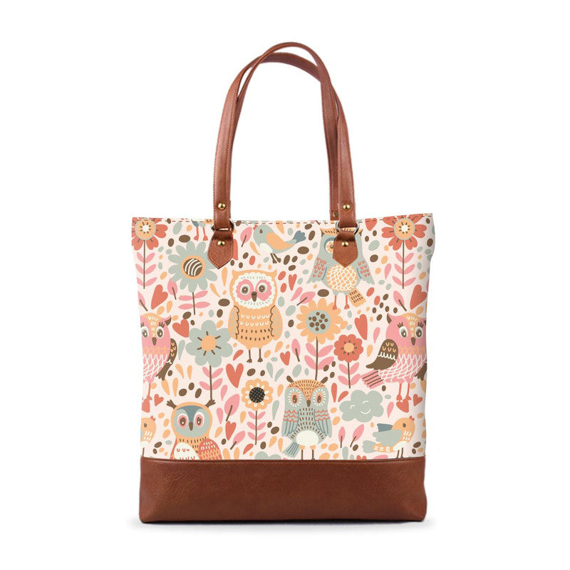 Abstract Owl Tall Tote Bag Main image