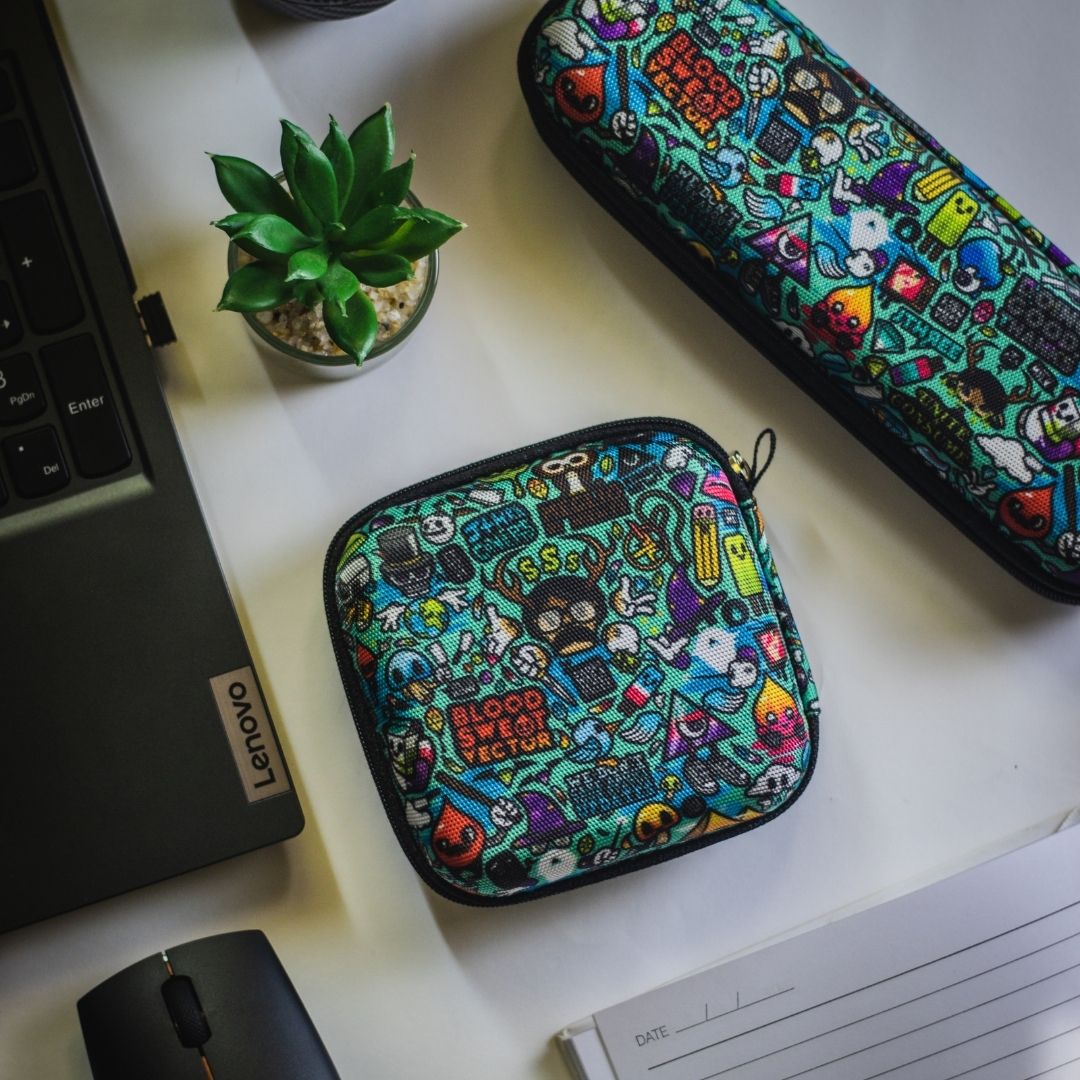 Multi Purpose Tech Organizer for Charger/Earphone/Pen Drives/Cable - Rectangle Shape