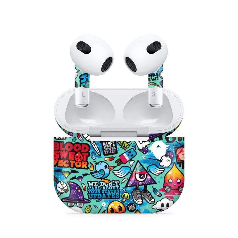 Airpods 3 Blue Abstract