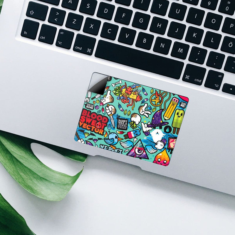 Blue Abstract TrackPad Skin