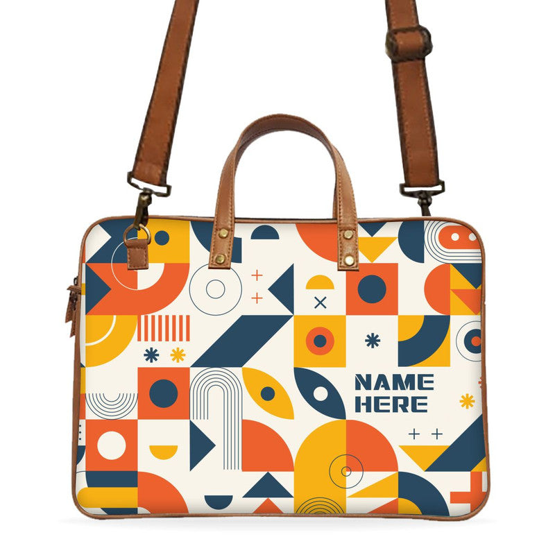 Abstract Column Custom Name Deluxe Laptop Bag Main image