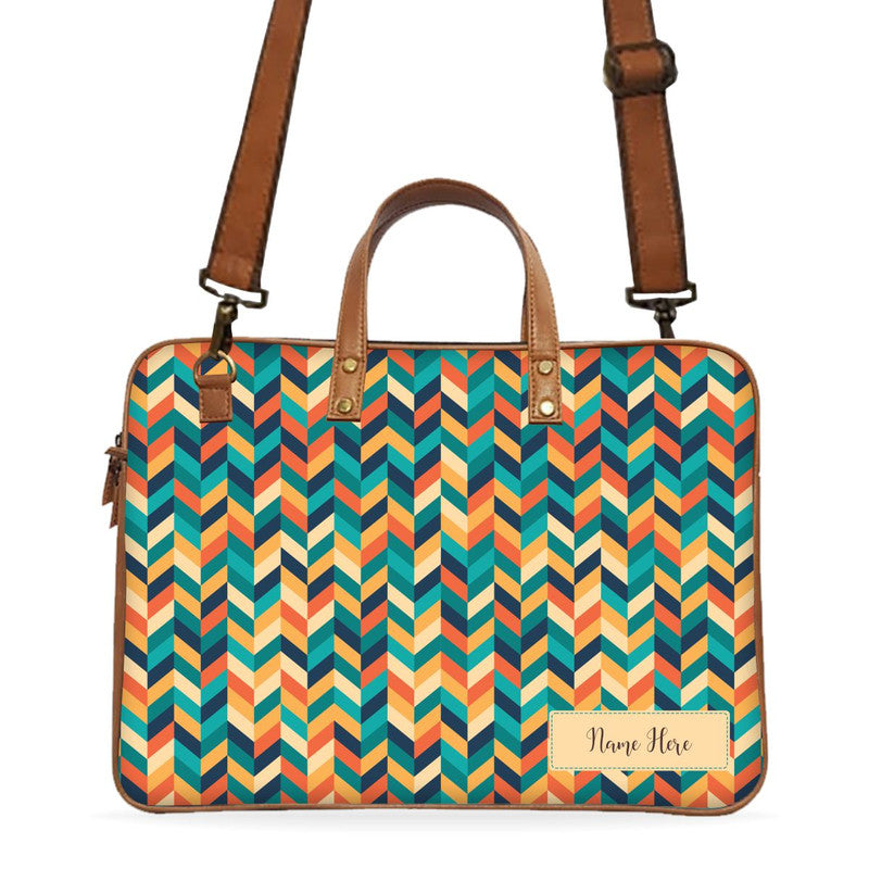 Z Leaves Custom Name Deluxe Laptop Bag Main image