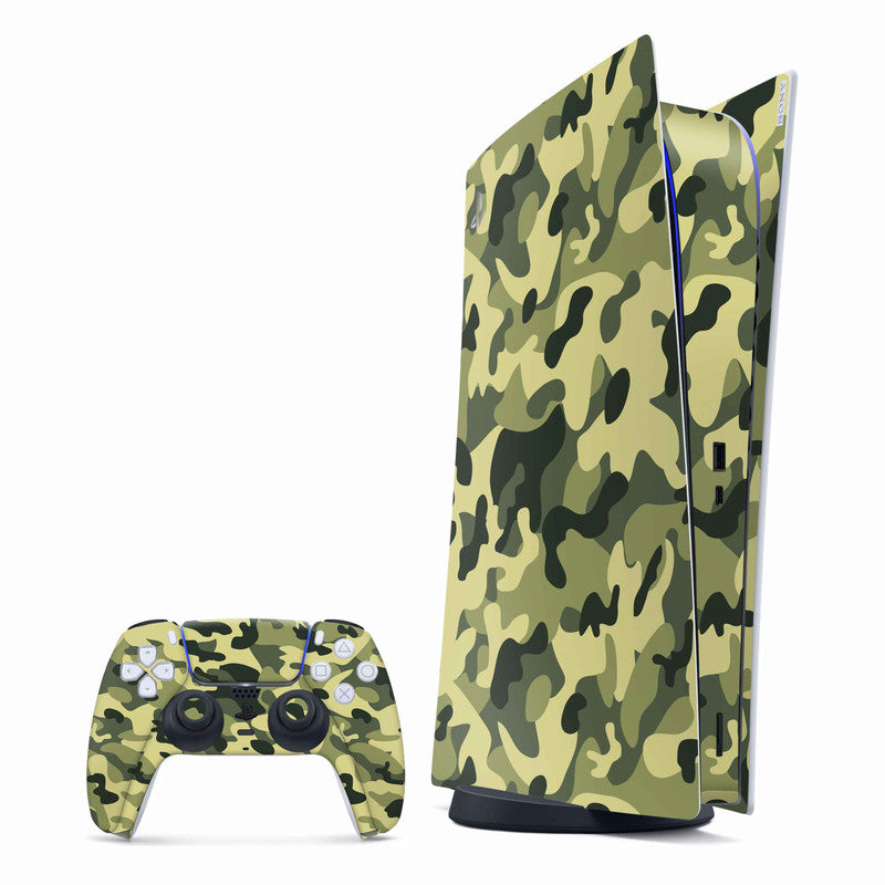 Green Camo PlayStation Skin - Skins For PlayStation 5 Slim Main image