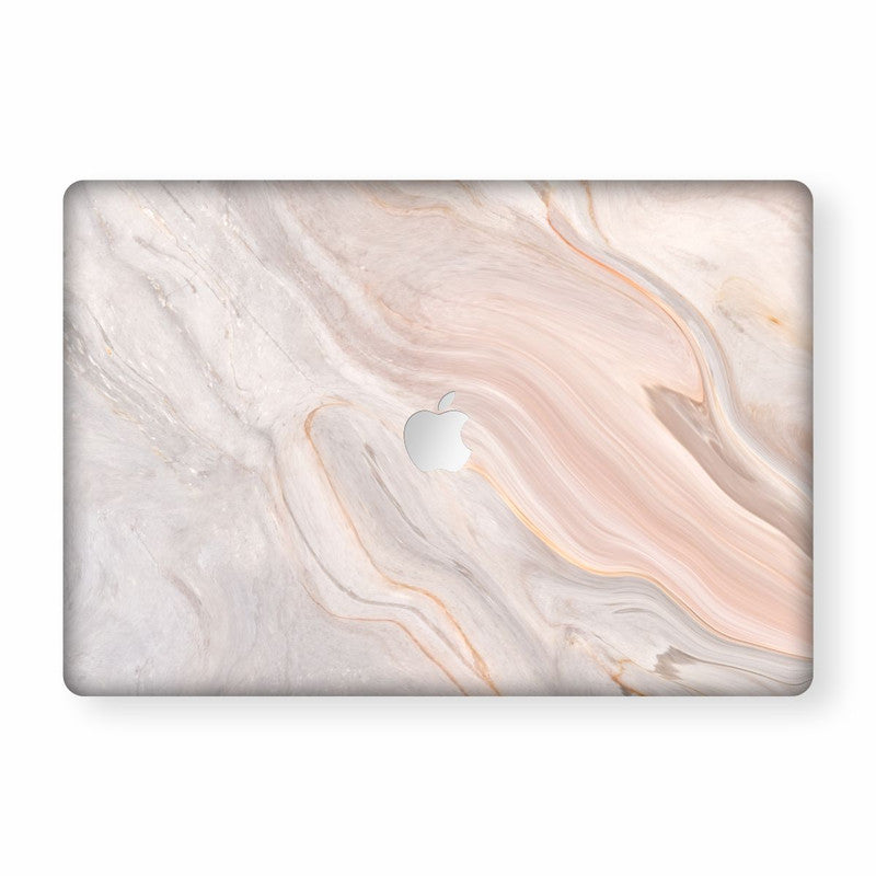 MacBook Classic Peach Marble Laptop Skin Secondary image