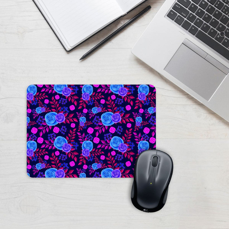 Neon Roses Mouse Pad Secondary image