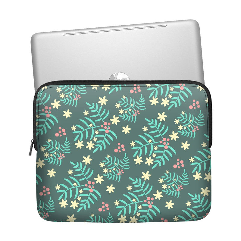 Floral Green Laptop Sleeve Main image
