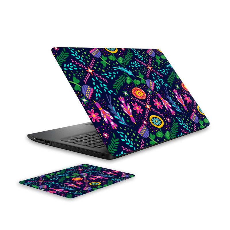 floral-art-1-laptop-skin-and-mouse-pad-combo WrapCart India