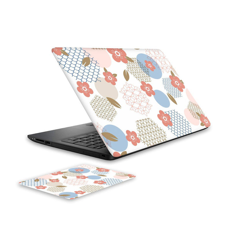 floral-art-3-laptop-skin-and-mouse-pad-combo WrapCart India Main image