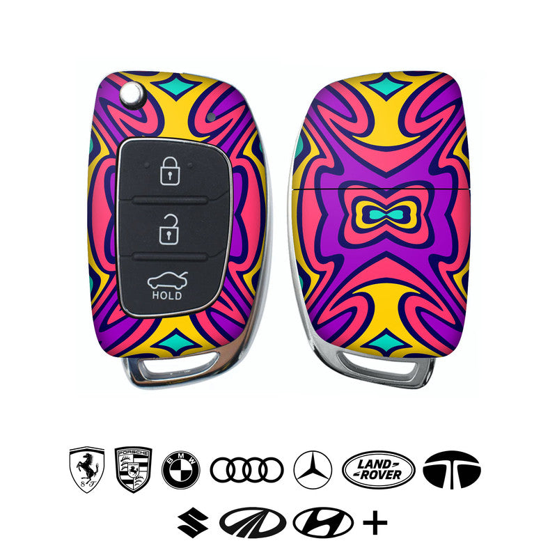 Powdercoat Car Key Psychedellic 4 Car Key Skins – WrapCart Skins