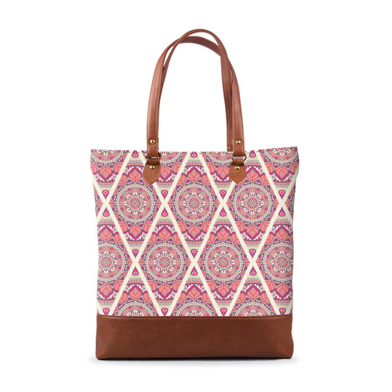 Red Mandala Tall Tote Bag Main image