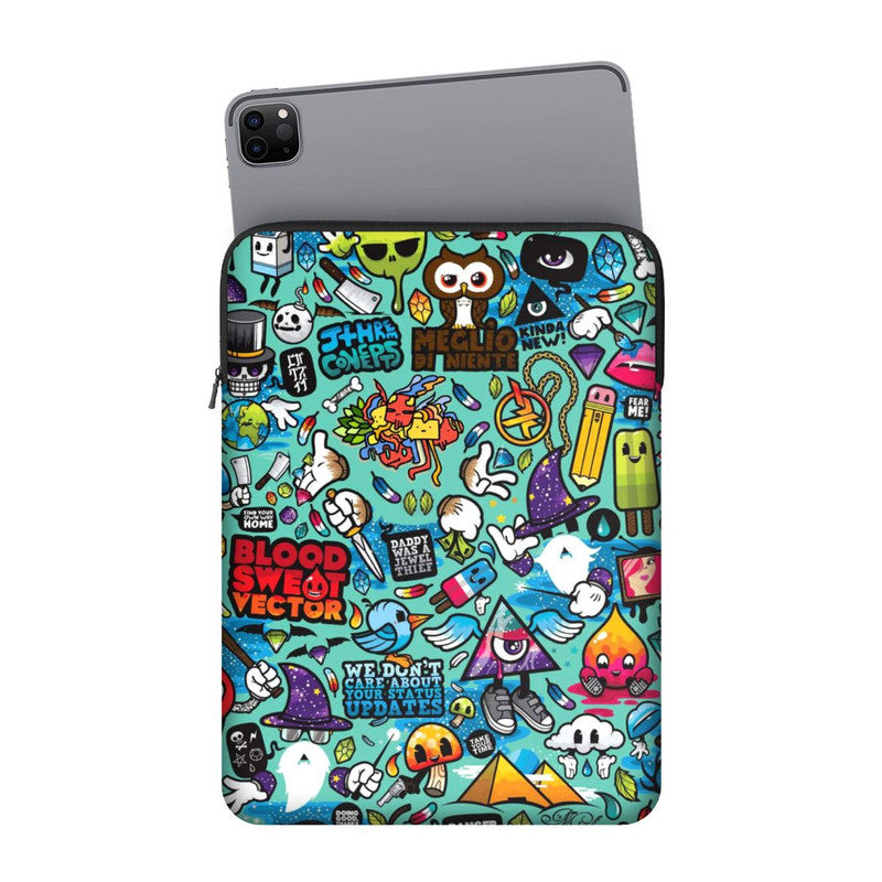 Blue Abstract iPad Sleeve