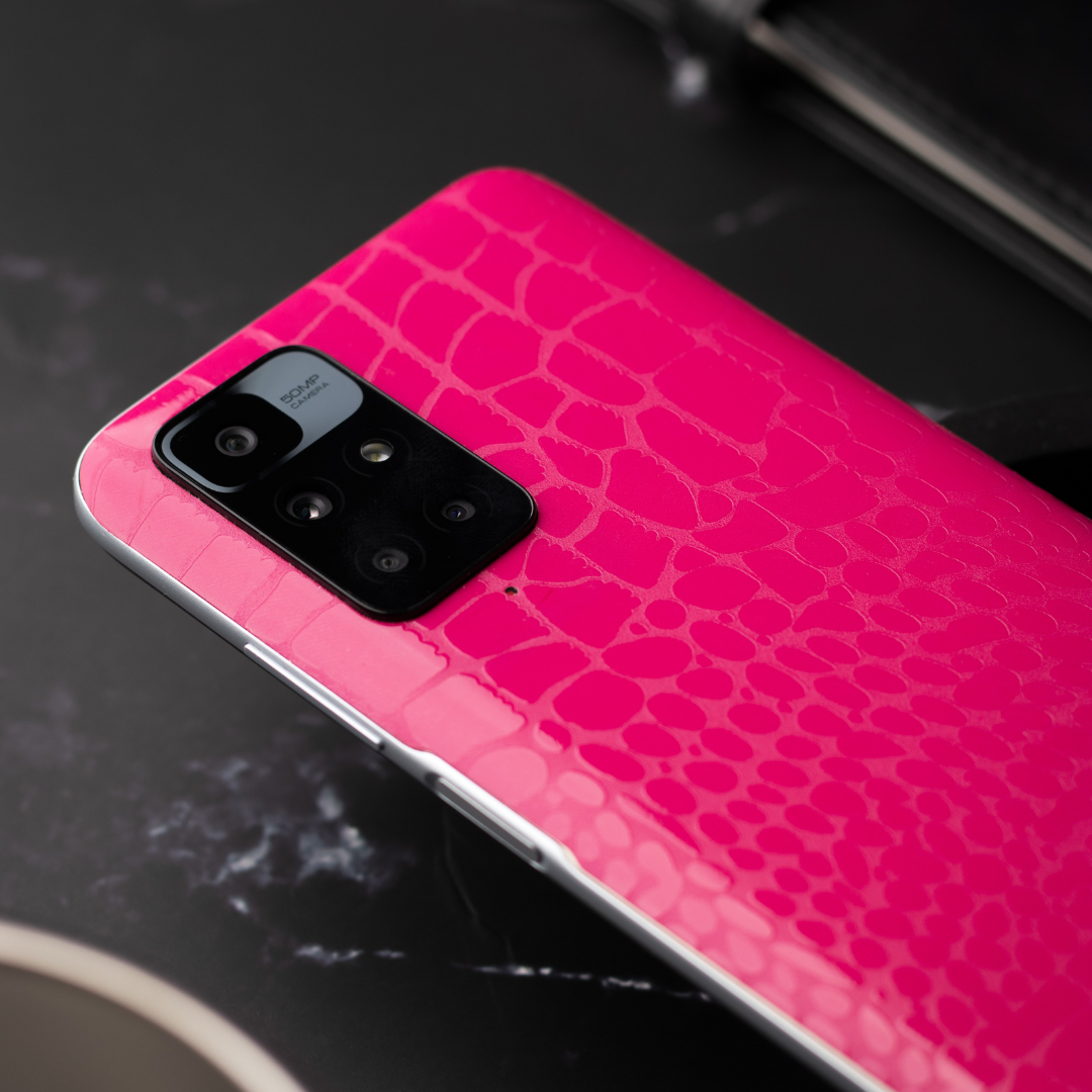 Leather textured mobie skins, mobile wraps & mobile covers India Main image