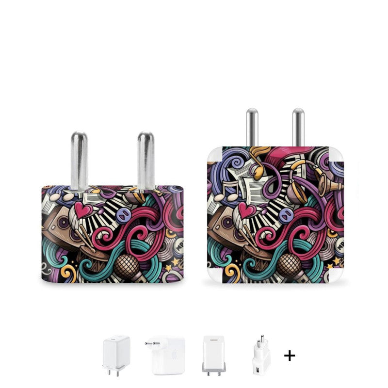 Redmi/Poco Black Charger Skins & Wraps Main image