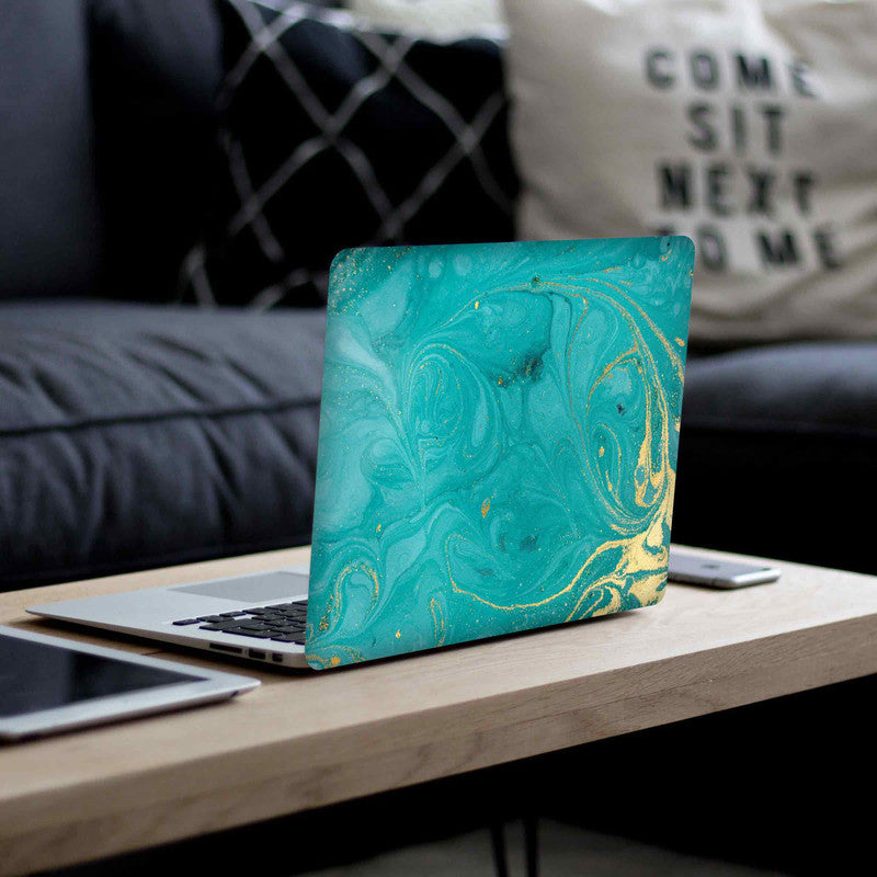 Green Gold Marble Laptop Skin Secondary image
