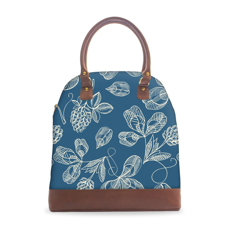 Seamless Blue Floral Deluxe Tote Bag Main image