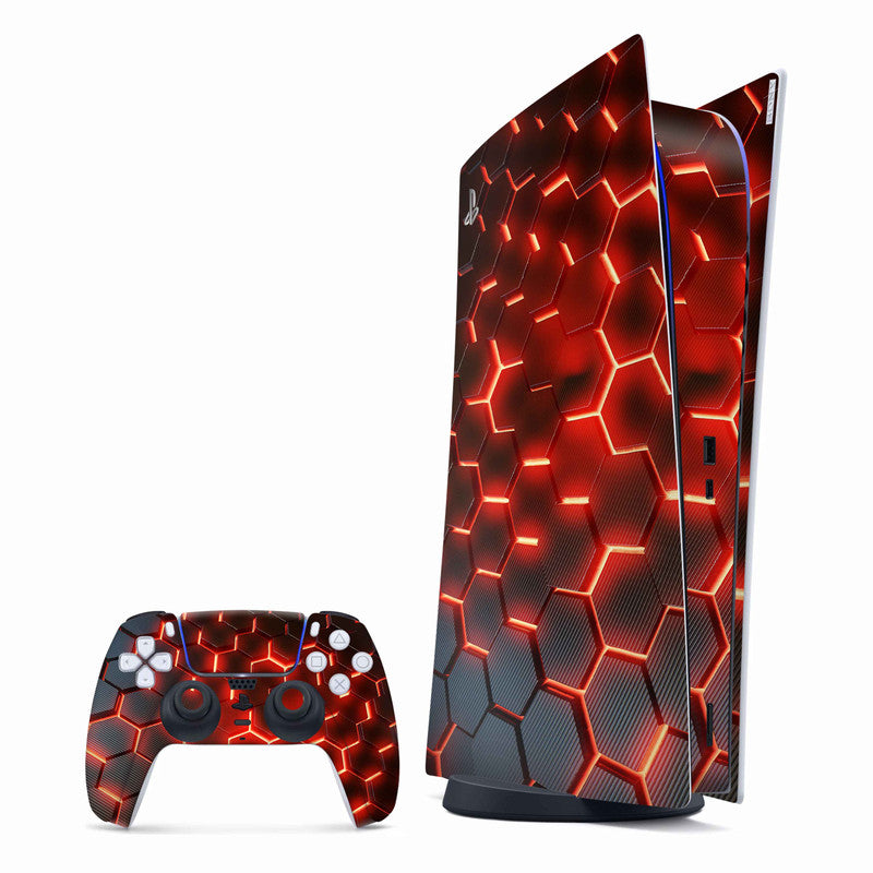 Matrix Orange PlayStation Skin Main image