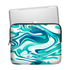 Green Coral Custom Name Laptop Sleeve