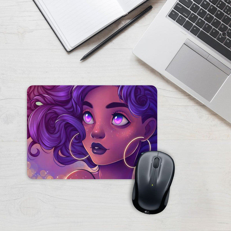 Purple Curls Mouse Pad Secondary image