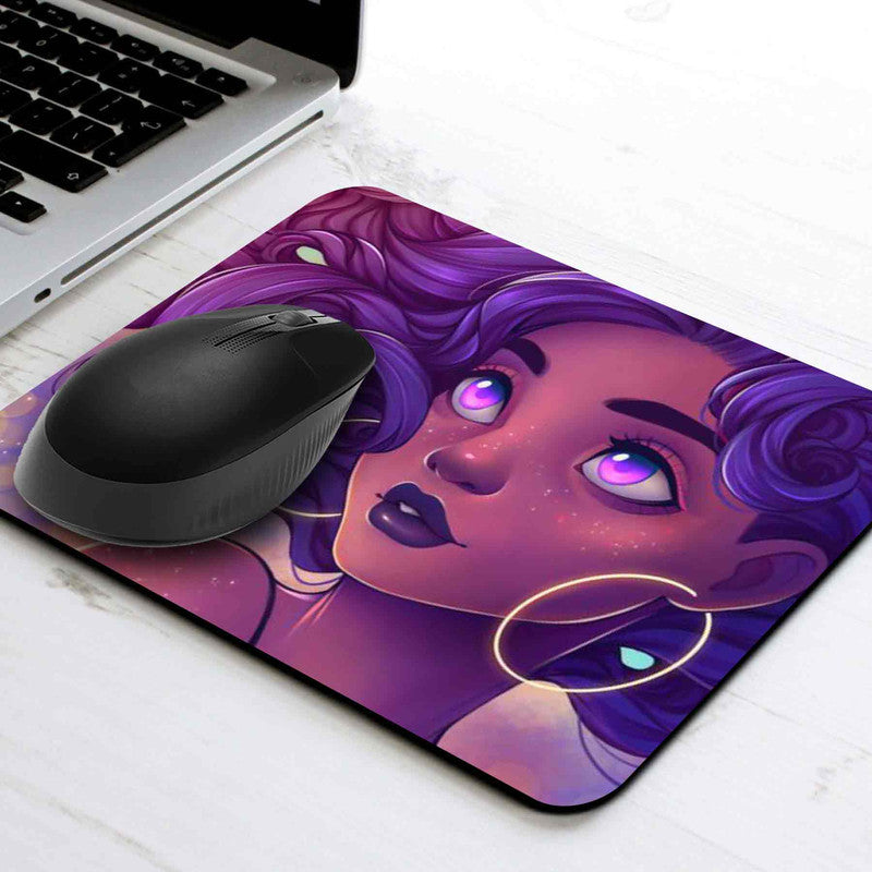 Purple Curls Mouse Pad Main image