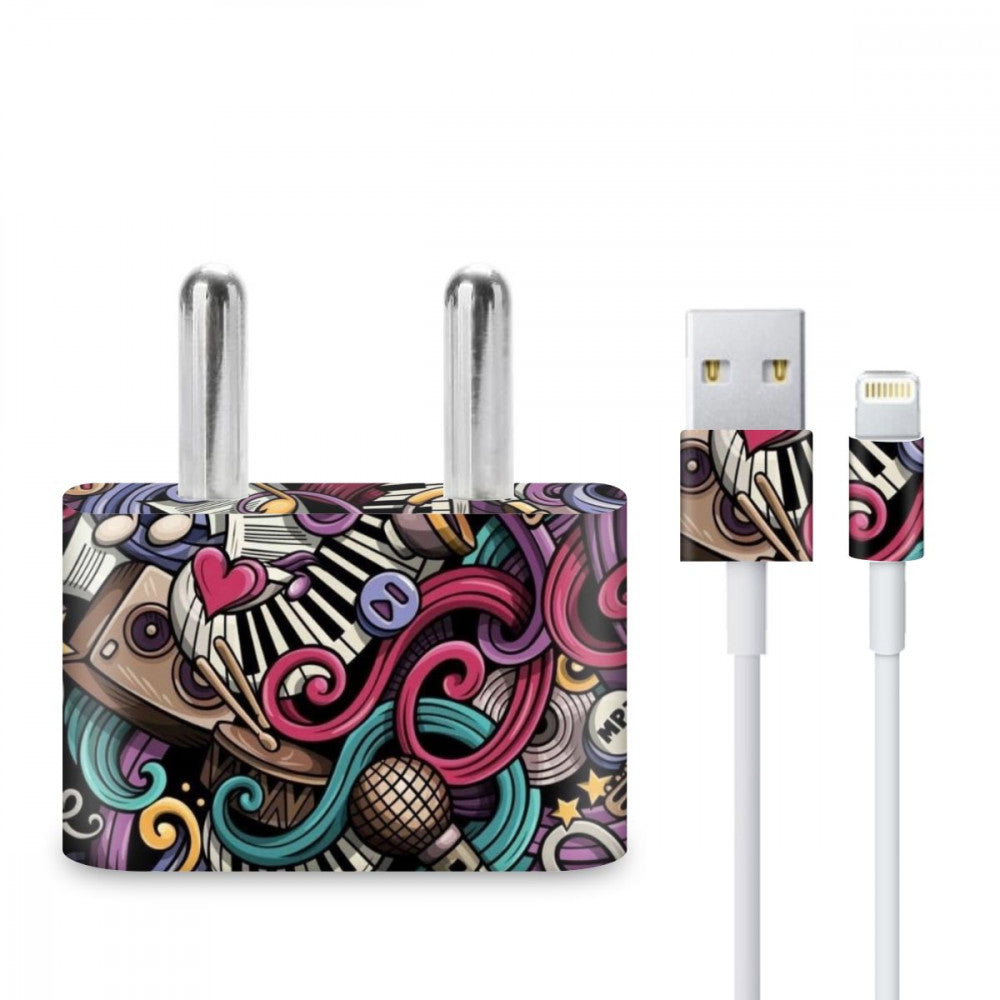 Music Abstract Charger Skin Secondary image