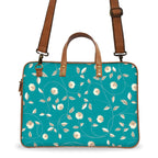 Teal Floral Deluxe Laptop Bag