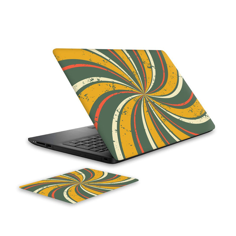 grunge-retro-laptop-skin-and-mouse-pad-combo WrapCart India Main image